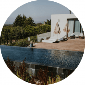 Villa epicuria pool and view